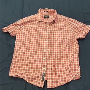 Abercrombie & Fitch Red and White Plaid Shirt